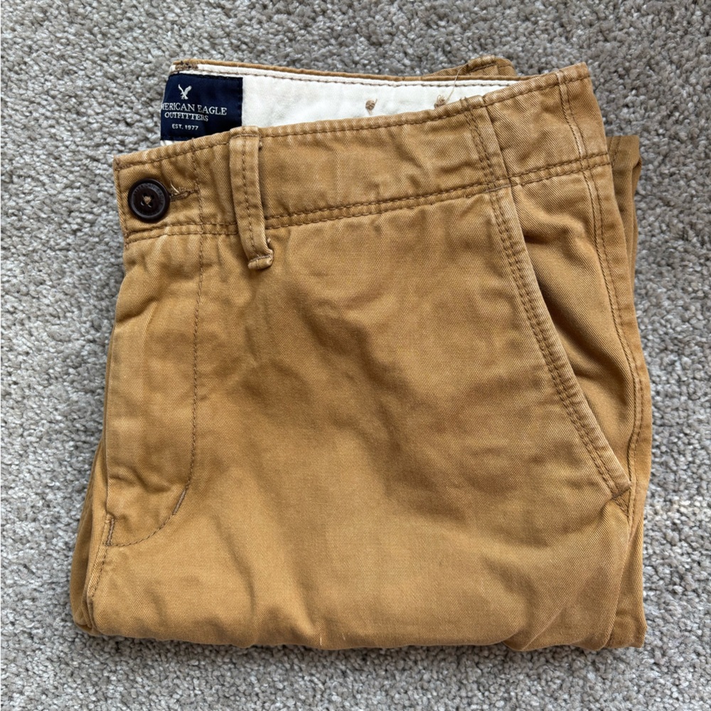 American Eagle Outfitters Relaxed Straight Khaki Pant - Picture 9 of 13